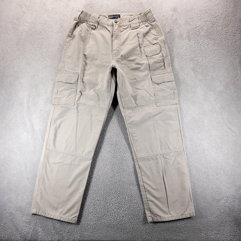 5.11 Tactical Pants Mens 34x32 Beige 74251 Cargo Workwear Outdoor Canvas
